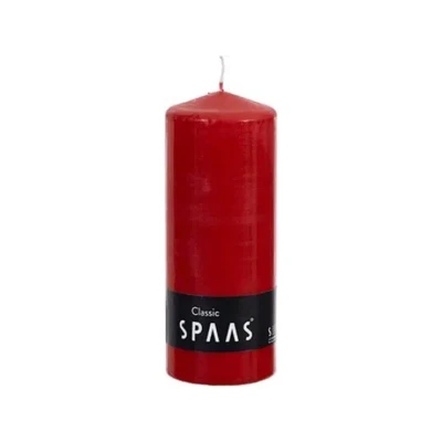 Afbeelding van Spaas cilinderkaars rood O8H20cm