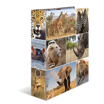 Image de HERMA Classeur à levier &#039;Animals&#039;, A4, animaux d&#039;Afrique
