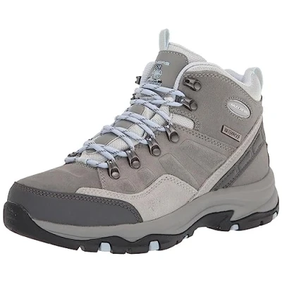 Afbeelding van Skechers Veterboots, Dames, Maat: 36.5, Grau gry Leer en textiel
