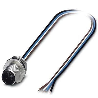 Afbeelding van Phoenix Contact 1693762 Sensor/actuator inbouwconnector M12 Aantal polen: 4 Stekker, inbouw 0.50 m 1 stuk(s)