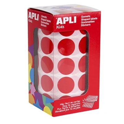 Afbeelding van Apli Kids 4861 rol met 1770 rode stickers, diameter 20