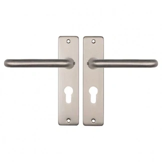 Afbeelding van Deurklink met cilinderschild Starx Coupe 55 mm (Aluminium, RVS)