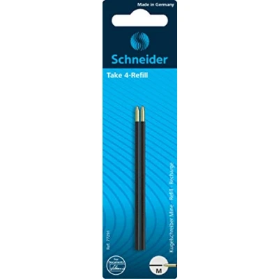Afbeelding van Schneider balpenvulling voor balpen Take 4 2 stuks zwart S 77291