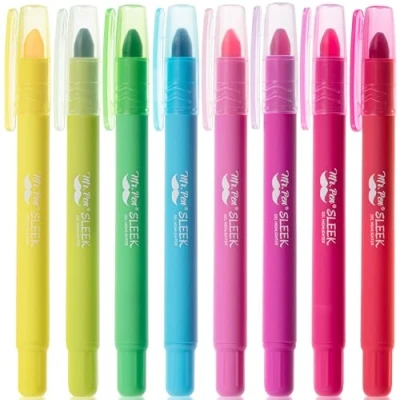 Afbeelding van Mr. Pen 8 stuks gelmarkeerstiften, verschillende kleuren, bijbelse markeerstiften zonder bramen, markeerstiften, gelmarkeerstiften voor bijbels,