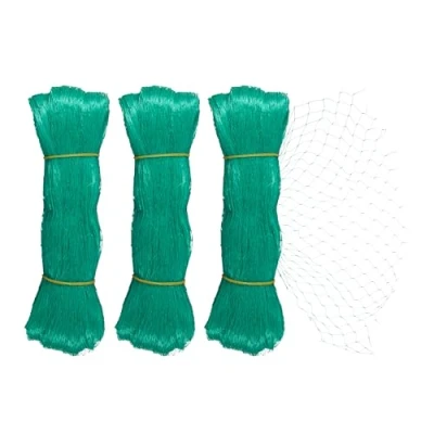 Afbeelding van Relaxdays vogelnet fijnmazig set van 3 vijver moestuinnet aardbeiennet 20x20 mm 5 x 4 m