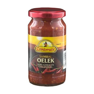 Image de Conimex Sambal Oelek, Sauce Épicée Indonésienne au Piment de Cayenne, 200 g