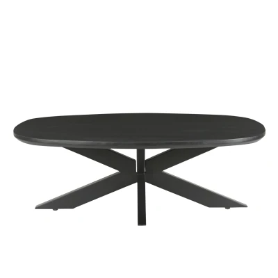 Afbeelding van Jesper ovale salontafel 120 cm hout zwart