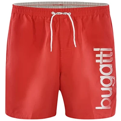 Afbeelding van bugatti® Zwemshorts voor heren in blauw, groen, marineblauw, rood, zwart of turquoise, Oranje (Punch 7822)