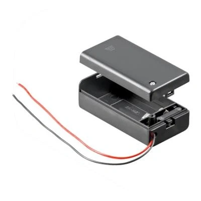Image de Battery holder , 1x 9 volt block closed housing version with switch