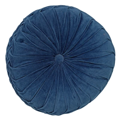 Afbeelding van Dutch Decor KAJA Sierkussen rond velvet 40 cm Insignia Blue donkerblauw