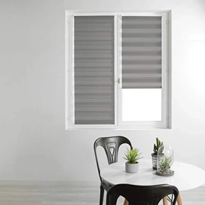 Image de store enrouleur jour et nuit 45 x 180 cm polyester daynight Gris d&#039;intérieur