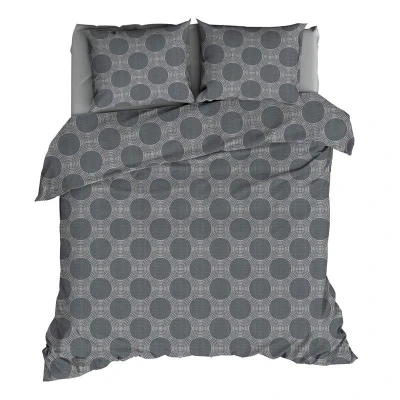 Afbeelding van Satin d&#039;Or Rivolta Dekbedovertrek Extra breed 260x200/220 cm Antracite