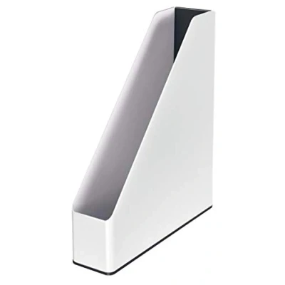 Afbeelding van Leitz 53621095 tijdschriftenhouder, A4, WOW, dual, wit/zwart