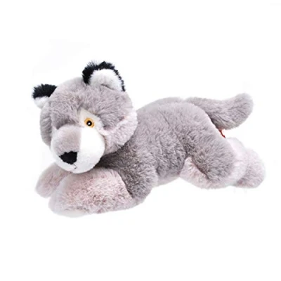 Afbeelding van Wild Republic Knuffelwolf Ekokins Mini 20 Cm Pluche Grijs