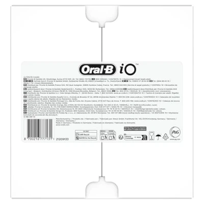 Afbeelding van Oral B iO Series Ultimate Clean Zwart Originele opzetborstels CrissCross borstelharen 10 Stuks