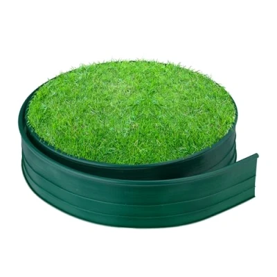 Afbeelding van borderrand flexibel 12 meter 10 cm hoog kunststof groen