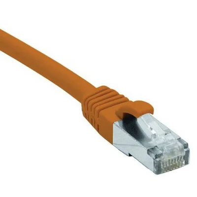 Afbeelding van Exertis Connect patchkabel CAT. 6, F/UTP, PoE, halogeenvrij, oranje, 10,0 m Afgeschermde met snap in lug (F/UTP, CAT6, 10 m), Netwerkkabel
