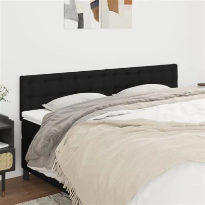 Image de vidaXL Têtes de lit 2 pcs Noir 80x5x78/88 cm Tissu346478