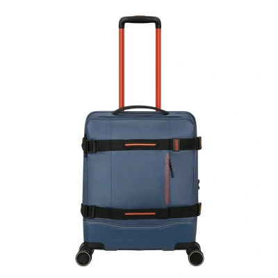 Afbeelding van American Tourister Reiskoffer Urban Track COATED Spinner (4wiel) S handbagage Navy/orange 2,8 kg