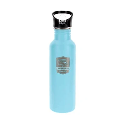 Afbeelding van BRISA Originele VW Collection drinkfles van roestvrij staal (Volkswagen belettering &amp; vintage logo/turquoise/750 ml)