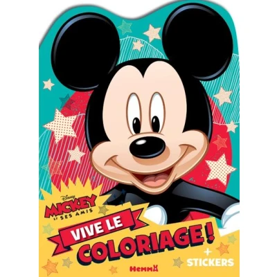 Image de Disney Mickey et ses amis Vive le coloriage ! (Mickey fond bleu rouge)