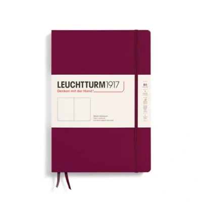 Afbeelding van Leuchtturm 1917 Hardcover B5 18 x 25.5 cm Notitieboek Port Red blanco