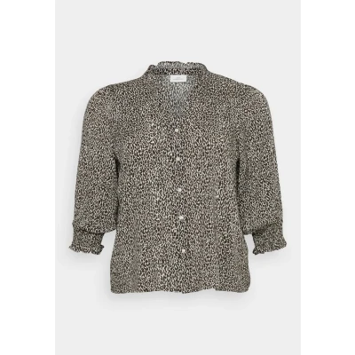 Afbeelding van Only Carmakoma CARRAYA 3/4 SHIRT WVN NOOS Demitasse LOUI LEO