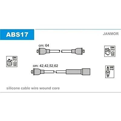 Afbeelding van JANMOR ABS17 Bougiekabelset