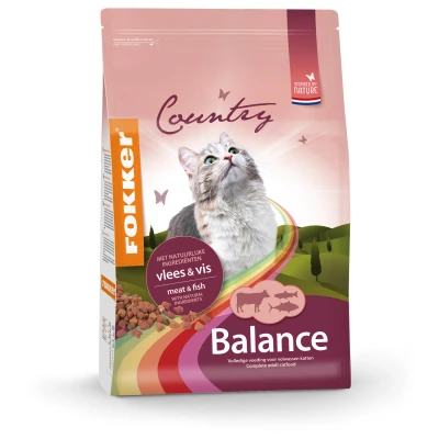 Afbeelding van Fokker Country Balance Cat Vlees&amp;Vis Kattenvoer 2.5 kg
