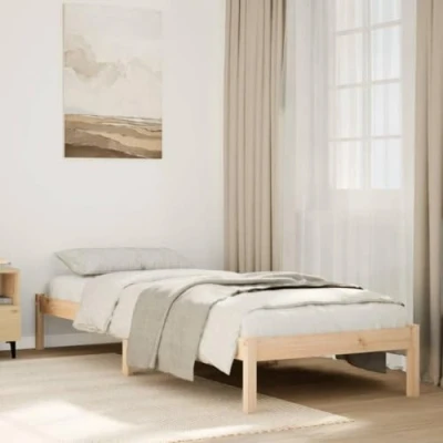 Afbeelding van vidaXL Bedframe extra lang zonder matras massief grenenhout 100x210 cm