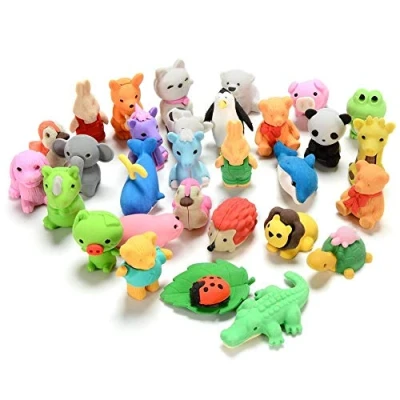 Afbeelding van Yiqi Dierengummen voor kinderen, verpakking van 30 stuks, minipuzzel, apart speelgoed, educatief cadeau