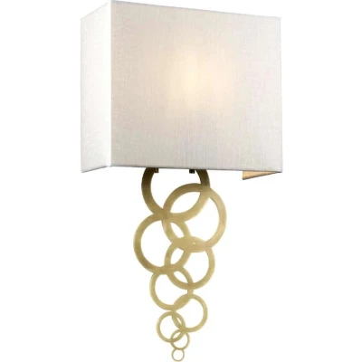 Afbeelding van Elstead Lighting LED Wandlamp Rosa 1X E27 Max 60W Aged Brass