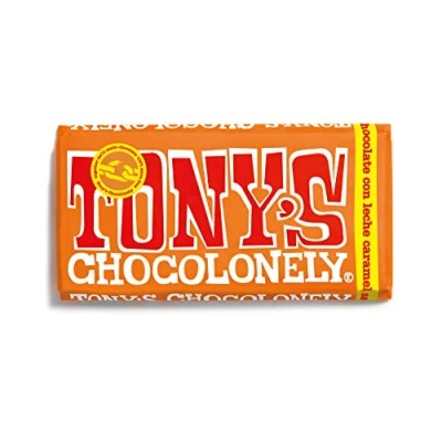 Afbeelding van Tony&#039;s Chocolonely Melkchocolade, karamel en zeezout, 180 g