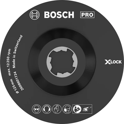 Afbeelding van Bosch Accessories 2608601724 X Lock SCM steunschijf met middenpen, 125 mm