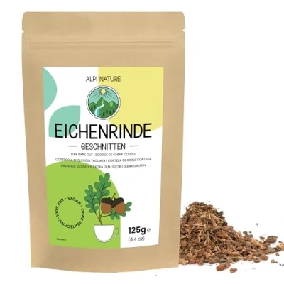 Afbeelding van thee van eikenschors, 125 g, Alpi Nature, gesneden eikenchips voor de bereiding kruidenthee, met eikenschors en eikenthee