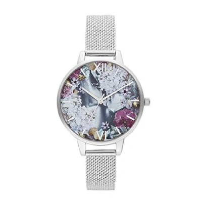 Afbeelding van Olivia Burton Under the sea Silver Dameshorloge OB16US11 Zilver Mesh strap 34 MM