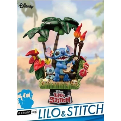 Afbeelding van Disney D Stage PVC Diorama Stitch Guitar 14 cm