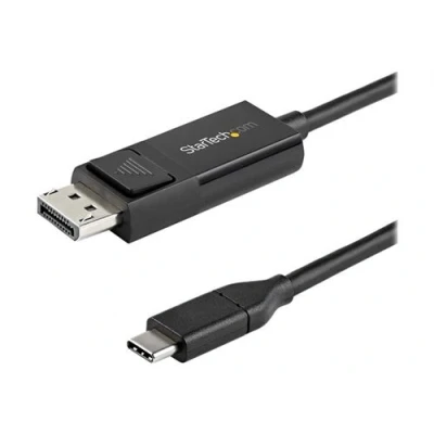 Image de StarTech.com Câble USB C vers DisplayPort 1.2 4K 60Hz 1m Adaptateur Vidéo Bidirectionnel DP ou Réversible HBR2/HDR pour Moniteur Type C/TB3 (CDP2DP1MBD) 24 pin (M) Disp
