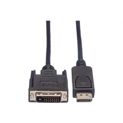 Image de Roline Câble d&#039;écran DisplayPort (M) pour DVI D 1 m vis moletées noir