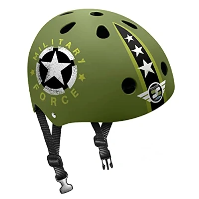Afbeelding van Stamp Helm Skids Control Military Junior Eps/abs Groen Maat 54 60