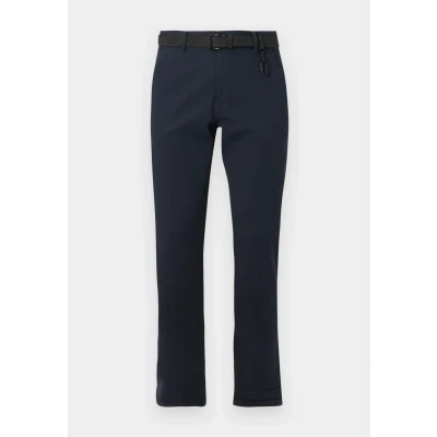 Afbeelding van TOM Tailor Denim Structured Chinos WITH BELT Chino navy, Heren, Maat: 29x32, Navy