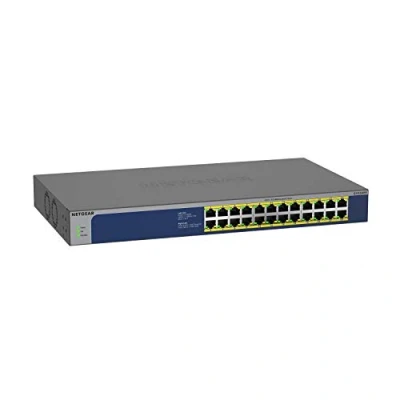 Image de NETGEAR GS524PP Commutateur non géré 24 x 10/100/1000 (PoE+) de bureau, Montable sur rack PoE+ (300 W) CA 100 230 V