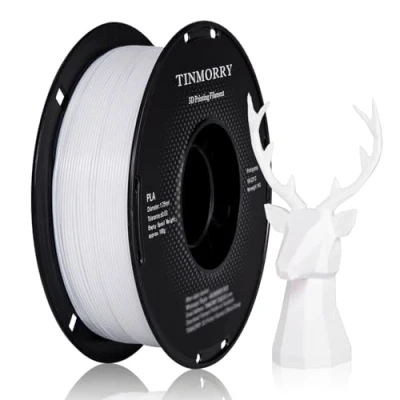 Afbeelding van PLA Filament 1.75mm 1kg, TINMORRY 3D Printing Materialen voor Printer, 1 Spoel, Koel Wit
