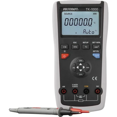 Afbeelding van VOLTCRAFT TK 1000 Kalibrator Temperatuur, Spanning 1x 9 V batterij (blok), meegeleverd