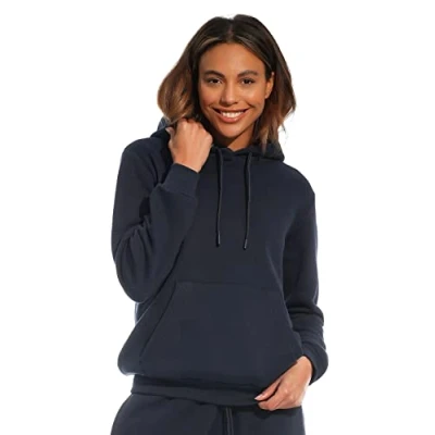 Afbeelding van Light &amp; Shade And zachte hoodie voor dames, loungewear, Navy Blauw