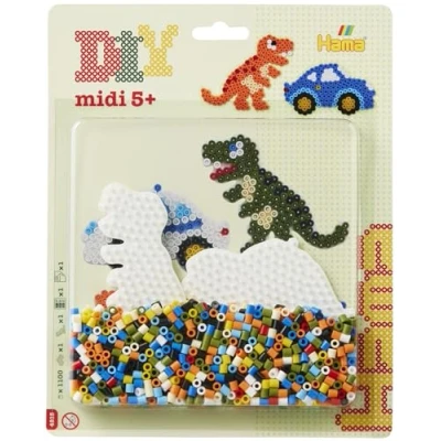 Afbeelding van Hama Strijkkralenset Dino, 1100st.
