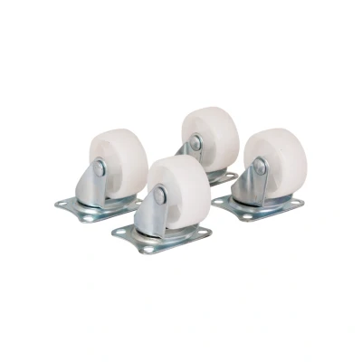 Afbeelding van Zwenkwielen 40 mm wit set van vier