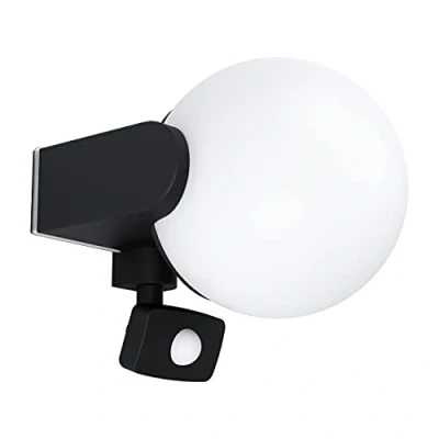 Afbeelding van EGLO Rubio Wandlamp Buiten Sensor E27 17 cm Zwart/Wit