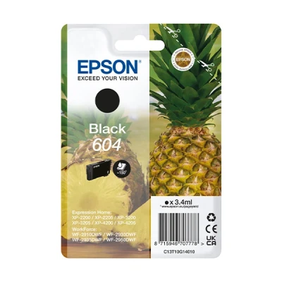 Image de Epson 604 Singlepack 3.4 ml noir original blister cartouche d&#039;encre pour Expression Home XP 4200; Cinema 3200; Stylus Photo 2200