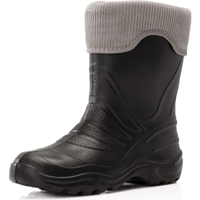Afbeelding van Ladeheid LA LMG 861 Termix Dames Regenlaarzen Rubber Gevoerd EVA Waterdicht Zwart/Grijs 26/27